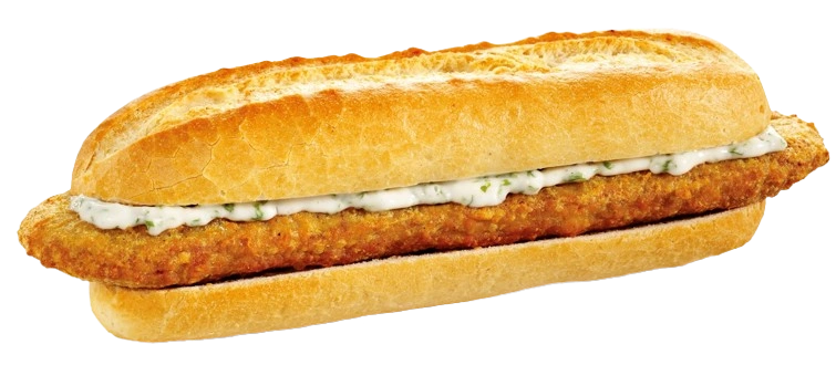 Burger de poulet extra long